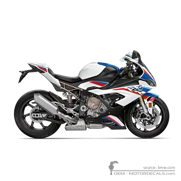 BMW S1000RR 2021 - Light White / Racing Blue Met / Racing Red
