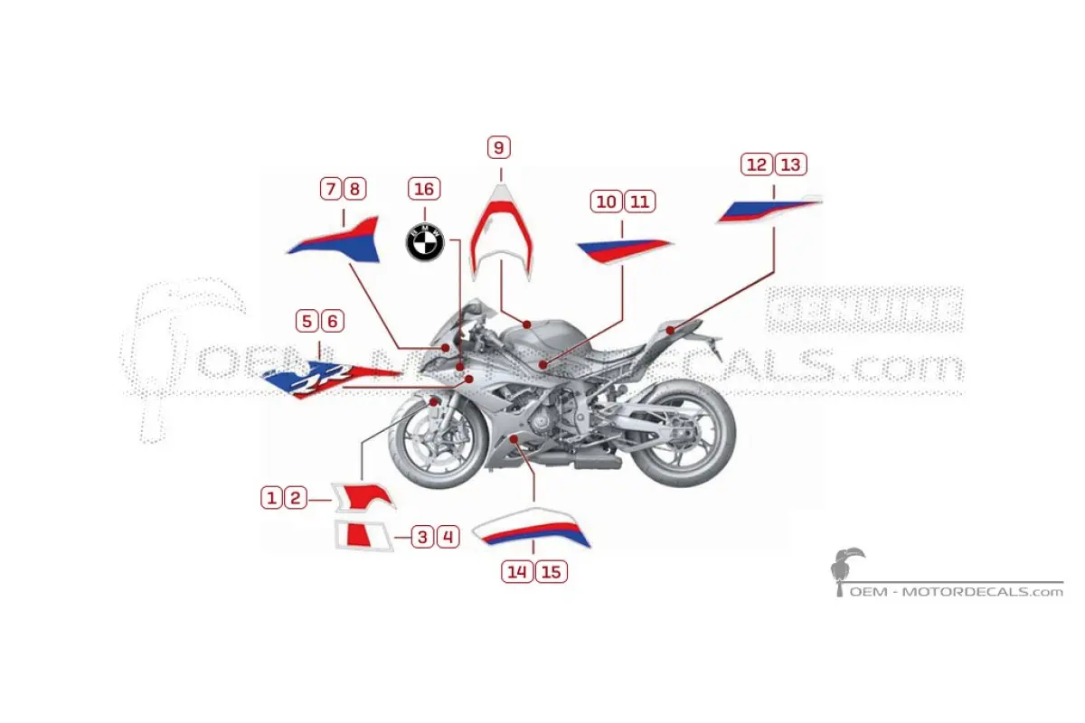 Pegatinas para BMW S1000RR 2021 • BMW Pegatinas OEM
