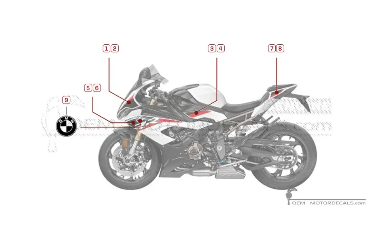 Pegatinas para BMW S1000RR 2022 • BMW Pegatinas OEM