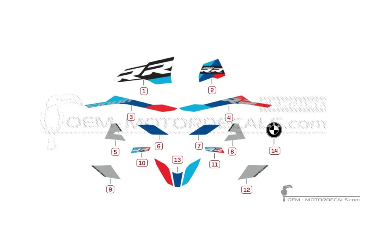 Pegatinas para BMW S1000RR 2023 • BMW Pegatinas OEM