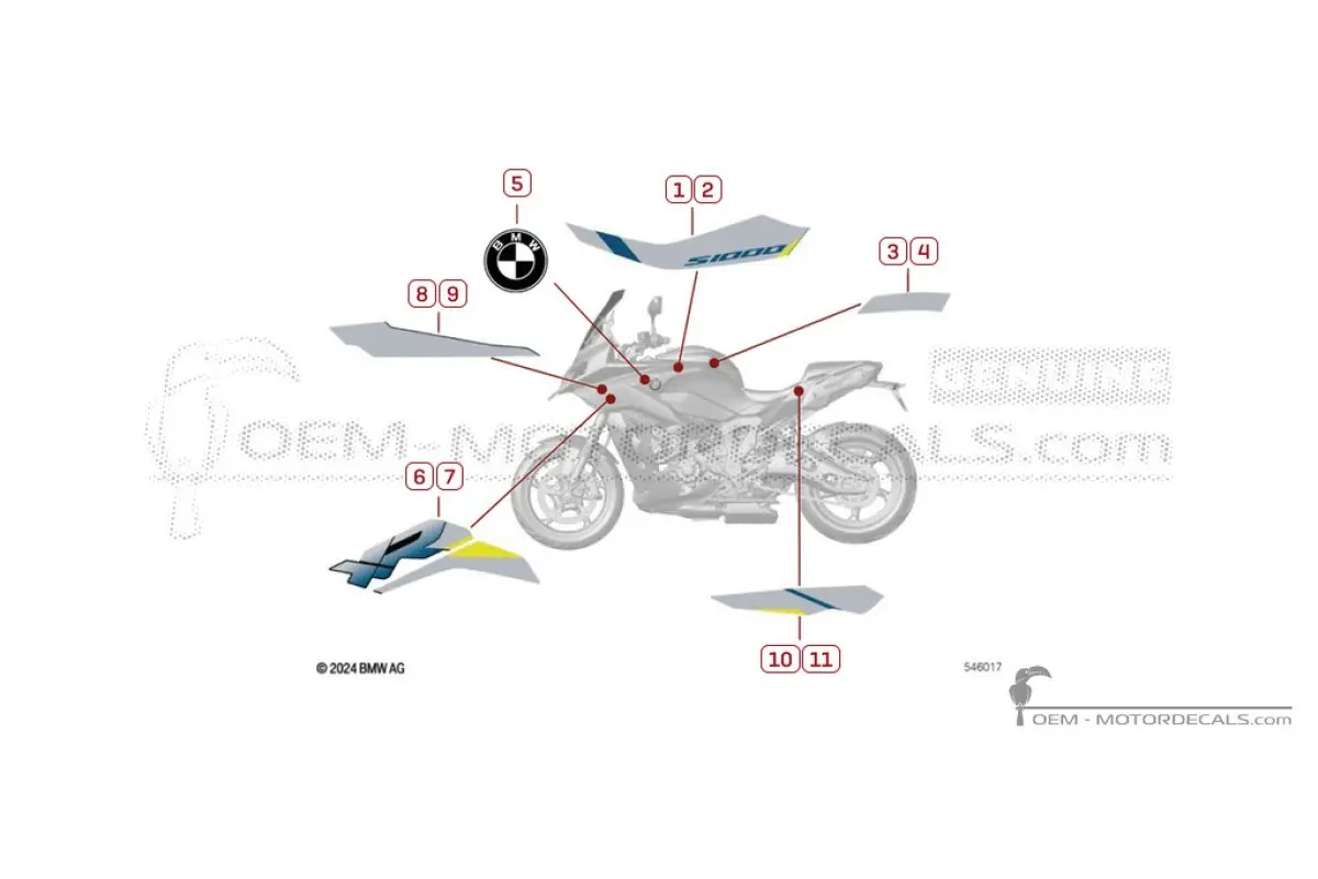 Decals for BMW S1000XR 2025 • BMW OEM Decals