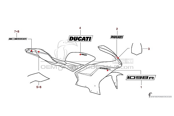 Ducati 1098 R 2008 - Red