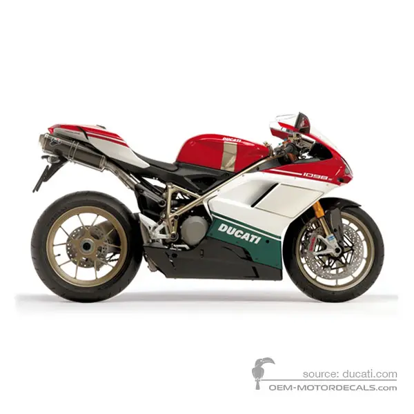 Ducati 1098 S 2007 - Rot - Tricolore