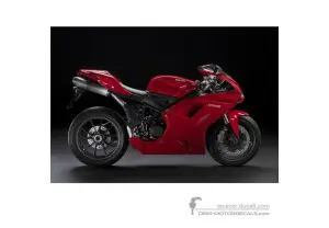 Naklejki do Ducati 1198 2009 - Czerwony • Ducati Naklejki OEM