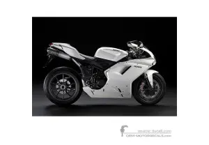 Aufkleber für Ducati 1198 2009 - Weiss • Ducati OEM-Aufkleber