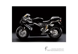 Autocollants pour Ducati 749S 2004 - Gris foncé • Ducati Autocollants OEM