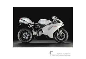 Decals for Ducati 848 2008 - White • Ducati OEM Decals