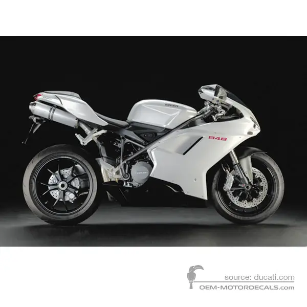 Ducati 848 2008 - Blanc - Pearl White
