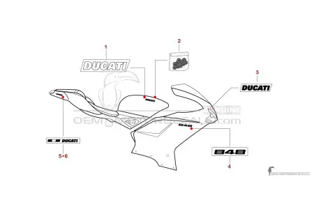 Ducati 848 2008 - Blanc