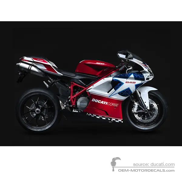 Ducati 848 2010 Nicky Hayden - Rouge - Hayden Laguna Seca Special Livery