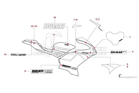 Ducati 848 EVO CORSE 2012 Special Edition - Schwarz Rot