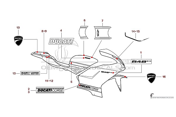 Ducati 848 EVO CORSE 2013 Special Edition - Silver