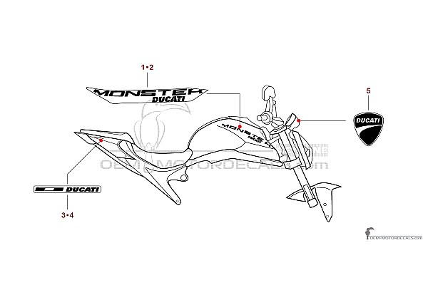 Ducati MONSTER 2023 - Gris foncé