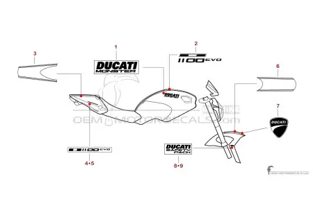 Ducati MONSTER 1100 EVO 2011 - Rouge