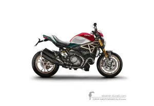 Aufkleber für Ducati MONSTER 1200 25° ANNIVERSARIO 2019 - Weiss • Ducati OEM-Aufkleber