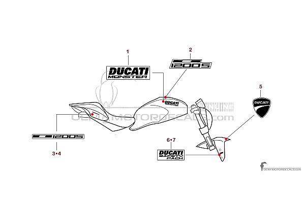 Ducati MONSTER 1200 S 2014 - Czerwony