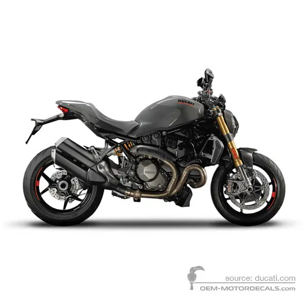 Ducati MONSTER 1200 S 2018 - Gris - Liquid Concrete Grey