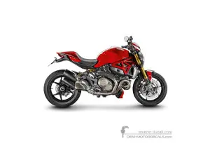 Aufkleber für Ducati MONSTER 1200 S STRIPE 2015 - Rot • Ducati OEM-Aufkleber