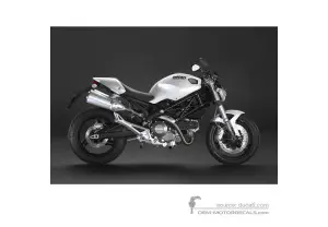 Aufkleber für Ducati MONSTER 696 2008 - Weiss • Ducati OEM-Aufkleber