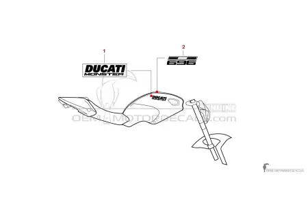 Ducati MONSTER 696 2008 - Rot