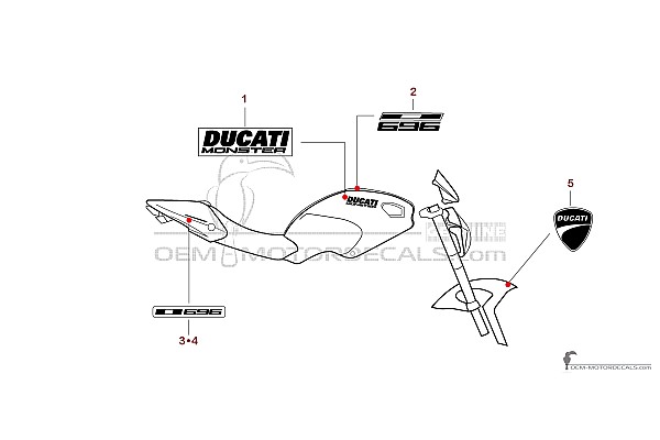 Ducati MONSTER 696 2012 - Rojo