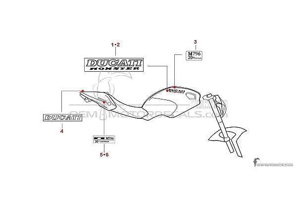 Ducati MONSTER 796 2013 20th Anniversary - Rosso
