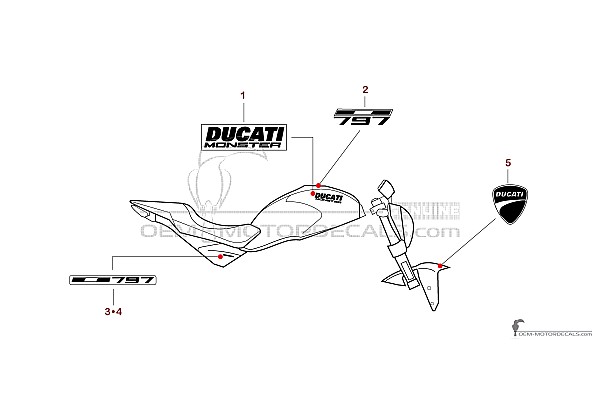 Ducati MONSTER 797 2017 - Blanc