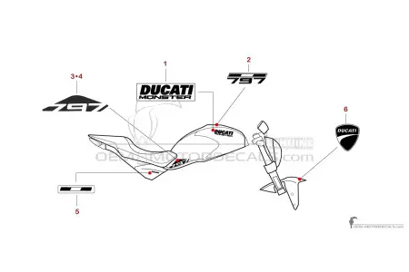 Ducati MONSTER 797 2020 - Rouge