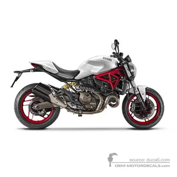 Ducati MONSTER 821 2015 - Blanc - Star White Silk