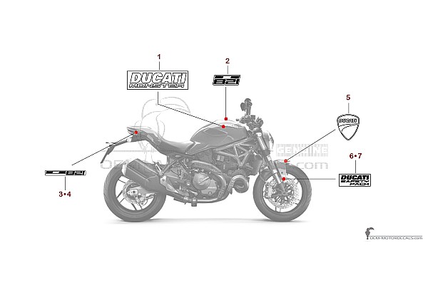 Ducati MONSTER 821 2015 - Rouge