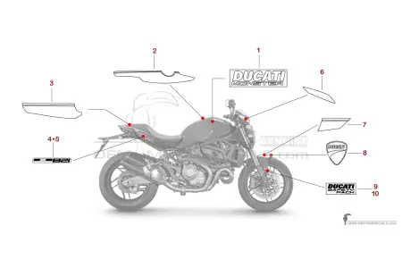 Ducati MONSTER 821 2015 - Rouge