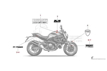 Ducati MONSTER 821 2017 - Gray Red