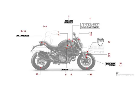Ducati MONSTER 821 2020 - Black Red