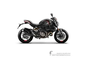 Pegatinas para Ducati MONSTER 821 2021 - Negro Rojo • Ducati Pegatinas OEM