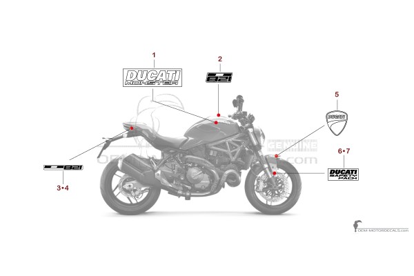 Ducati MONSTER 821 2021 - Rot