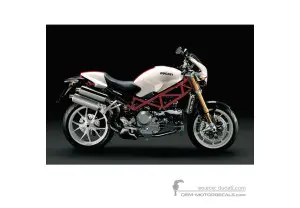 Autocollants pour Ducati MONSTER S4RS 2007 - Blanc • Ducati Autocollants OEM