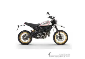 Stickers voor Ducati SCRAMBLER Desert Sled 2017 • Ducati OEM Stickers