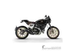 Stickers voor Ducati SCRAMBLER Cafe Racer 2018 • Ducati OEM Stickers