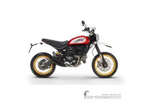 Stickers voor Ducati SCRAMBLER Desert Sled 2019 • Ducati OEM Stickers