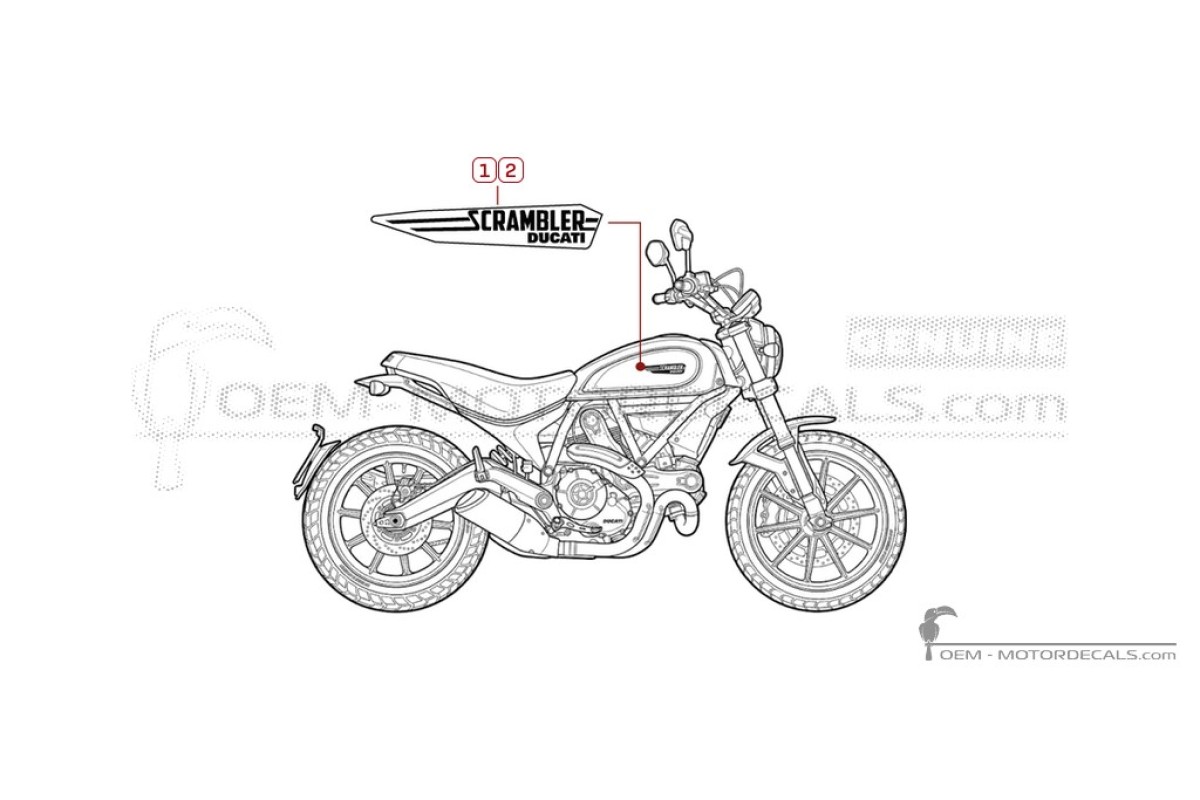 Aufkleber für Ducati SCRAMBLER Icon 2019 • Ducati OEM-Aufkleber