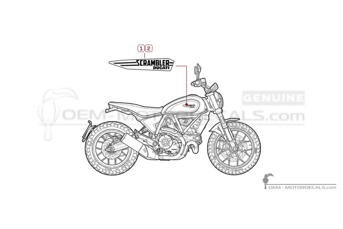 Aufkleber für Ducati SCRAMBLER Icon Dark 2025 • Ducati OEM-Aufkleber