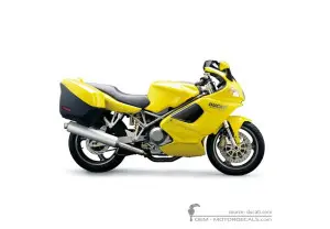 Aufkleber für Ducati ST4 916 Sport Touring 2000 • Ducati OEM-Aufkleber