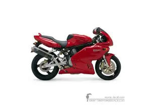 Aufkleber für Ducati SUPERSPORT 620 S 2003 • Ducati OEM-Aufkleber