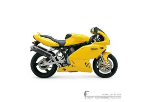 Aufkleber für Ducati SUPERSPORT 620 S 2003 • Ducati OEM-Aufkleber