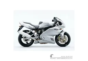Aufkleber für Ducati SUPERSPORT 800 S 2003 • Ducati OEM-Aufkleber