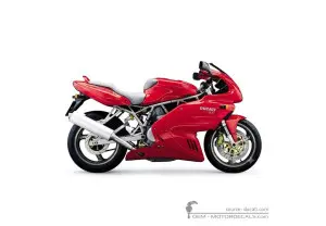 Aufkleber für Ducati SUPERSPORT 800 SS 2004 • Ducati OEM-Aufkleber