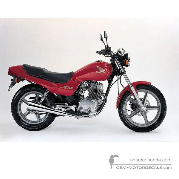 Decals for Honda CB250 1998 - Red • Honda OEM Decals