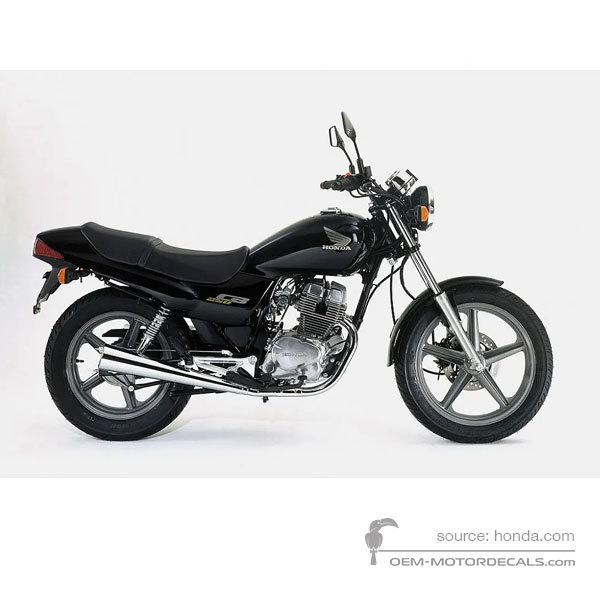 Decals for Honda CB250 2000 - Black • Honda OEM Decals