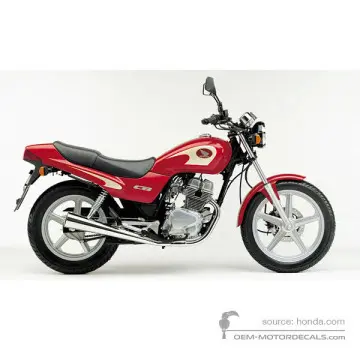 Honda CB250 2001 - Rojo - Pennant Red Metallic