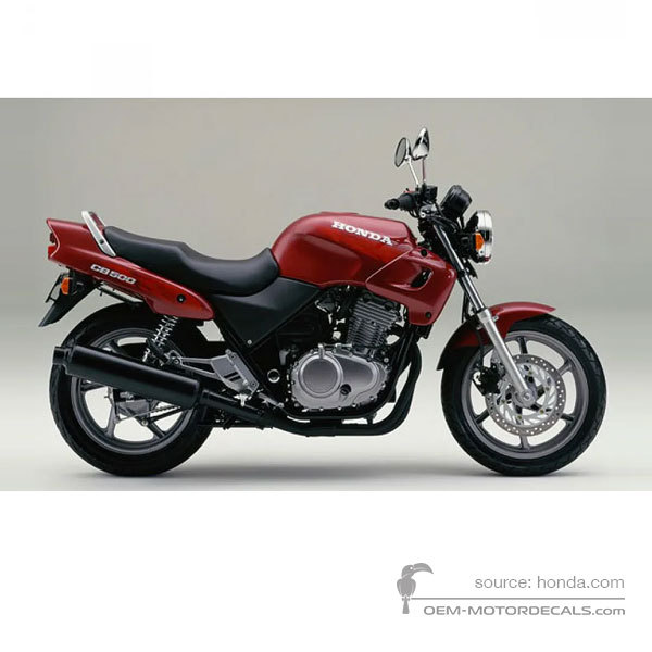 Stickers voor Honda CB500 1996 - Rood • Honda OEM Stickers